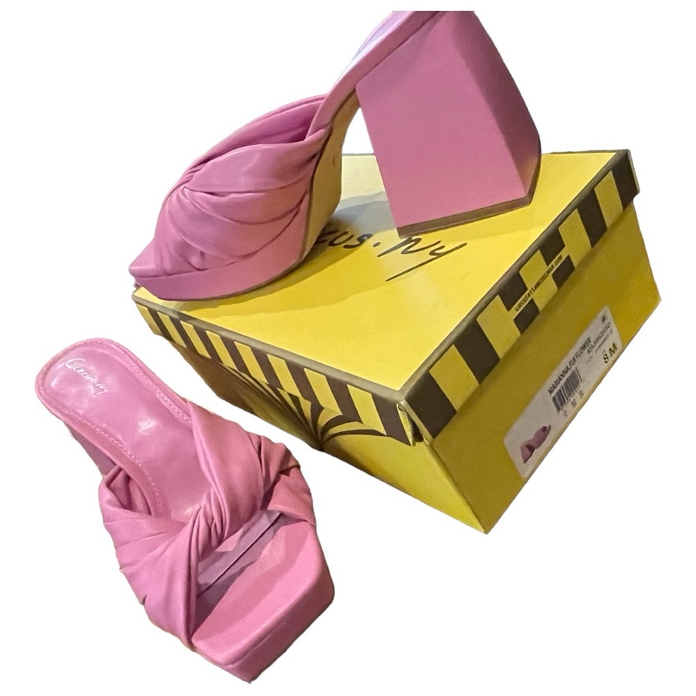 🆕 Circus NY by Sam Edelman Marianna Sandal Block Heels Barbie Pink‼️ NIB - Picture 10 of 15